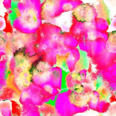 Yüzey Tekstili. Gerçeküstü, psikedelik doku. Tekstil Suluboya Lekesini Surfase. Ikat, kravatlı, dikişsiz desen. Tekstil, Yüzey, Moda, Mayo, Çamaşır, Kumaş İçin Sanat Arkaplanı.