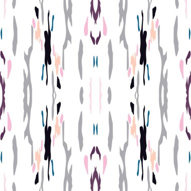 Benekler, Ikat. Tie Dye, Batik. Süs. Suluboya yüzeyi. Bitmek bilmeyen boyama. Rose Gri Yerli Modern Vintage Kumaş. Örülmüş Geometrik Shibori Sanatı.