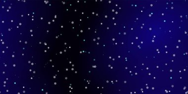 Düşen kar taneleri pürüzsüz desen. Uçan kar, don ve kar ile ilgili bir resim. Mavi gece geçmişinde noel kutlaması için kusursuz bir baskı. Yeni Yıl için Tatil Vektörü illüstrasyonu