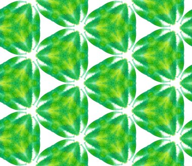 Suluboya yüzeyi. Bitmek bilmeyen boyama. Fas, İspanyol, Akdeniz, Majolica Süslemesi. Geo Sanat. Yaz kumaşı. Yeşil, Nane, Düzen. Madalyon Suluboya.