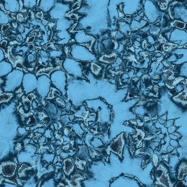 Gerçeküstü, psikedelik ıslak boya izi. Suluboya karışık akış noktaları, noktalar, yırtık kenarlar. Tekstil, yüzey, moda, mayo ve modern tasarım için bitmeyen tekrarlanan soyut arkaplan.