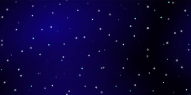 Düşen kar taneleri pürüzsüz desen. Uçan kar, don ve kar ile ilgili bir resim. Mavi gece geçmişinde noel kutlaması için kusursuz bir baskı. Yeni Yıl için Tatil Vektörü illüstrasyonu