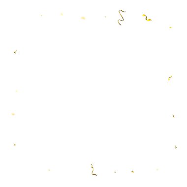 Tatil Yılanı. Altın folyo şeritleri. Konfeti Yıldızı Beyaz Arkaplanda Düşüyor. Parti, Doğumgünü Vektör Şablonu. Parıldayan Yılan. Kutlama elementleri. Parlak Festival Tinsel Altın Rengi.