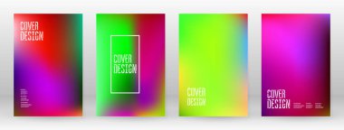 Pastel Soft. Gökkuşağı Gradyan Kümesi. Renk Arkaplanı. Pembe, yeşil, kırmızı, mavi, mor, sarı, bulanık ağ. Vektör Modern Banner. Soyut Parlak Duvar Kağıdı. Teknoloji kapağı. Mobil Şablon Tasarımı.