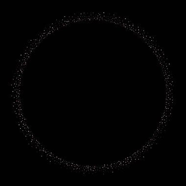 Gül, pembe yıldızlar. Sprocket, parlak konfeti. Yayılmış küçük parlak toplar daireler çiziyor. Siyah arkaplana düşen rastgele bir yıldız. Yılbaşı arkaplanı. Vektör illüstrasyonu.