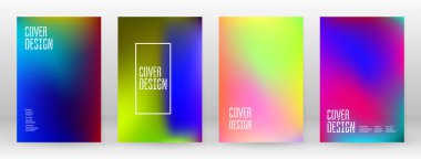 Pastel Soft. Gökkuşağı Gradyan Kümesi. Renk Arkaplanı. Pembe, yeşil, kırmızı, mavi, mor, sarı, bulanık ağ. Vektör Modern Banner. Soyut Parlak Duvar Kağıdı. Teknoloji kapağı. Mobil Şablon Tasarımı.