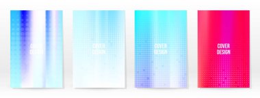 Holografik Poster seti. Iridescent Teknoloji Kapağı. Mobil Grafik Şablonu. Vektör Posteri. Gradyan örgü. Fütürist Sanal Şablon Tasarımı. Modern Soyut Arkaplan 90 'lar, 80' ler Retro Biçimi.