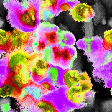 Suluboya El Boyalı. Sanat çizimi. Gerçeküstü desen Ikat, kravat boyası. Batik, El Çizimi Kusursuz Şablon. Tekstil, Yüzey, Moda, Mayo, Çamaşır, Kumaş İçin Sanat Arkaplanı.