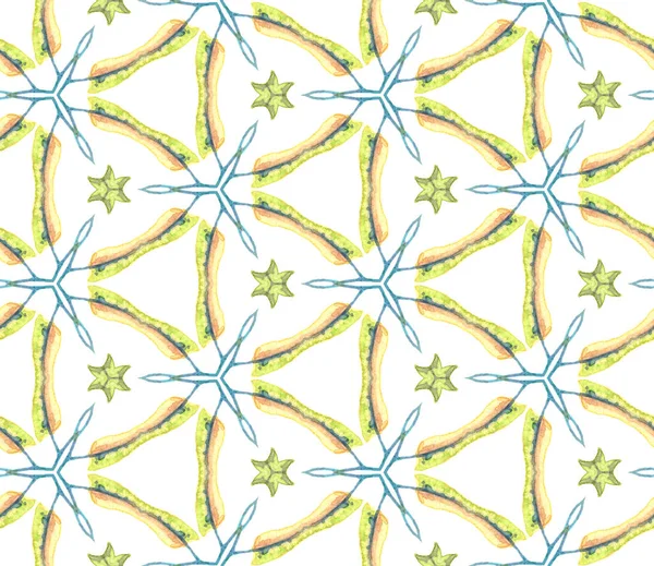 Coğrafi Baskı Kusursuz Desen Geometrik Suluboya Dokusu Etnik Kabile Baskısı — Stok fotoğraf