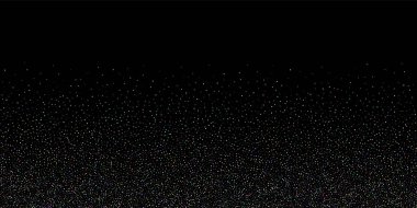 Parıldayan Parıldayan Yıldızlar. Holografik Parıltı Düşen Konfeti. Rainbow Sprocket, Shiny Little, Balls, Circles. Rastgele Düşen Kara Arkaplan. Yeni Yıl Dağılmış Noel Vektörü illüstrasyonu.