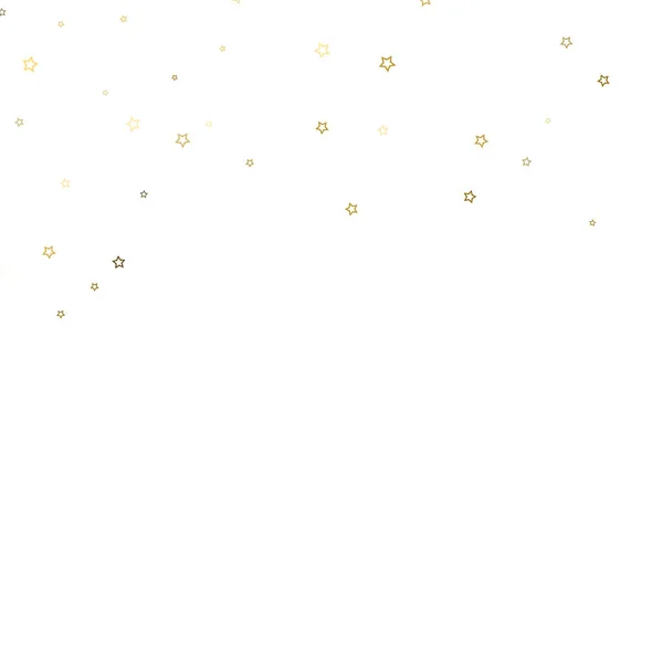 Gold Glitter Stars Lujo Confetti Brillante Pequeño Brillo Disperso Brillo — Vector de stock