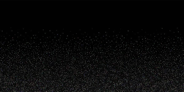 Parıldayan Parıldayan Yıldızlar. Holografik Parıltı Düşen Konfeti. Rainbow Sprocket, Shiny Little, Balls, Circles. Rastgele Düşen Kara Arkaplan. Yeni Yıl Dağılmış Noel Vektörü illüstrasyonu.