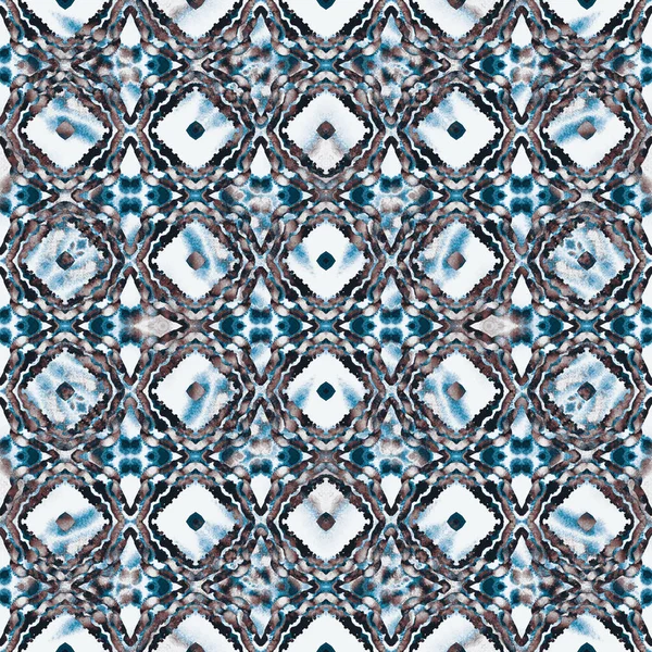 Traditionell Grafisk Struktur Blå Cyan Indigobroderi Medelhavet Majolica Surface Azulejo — Stockfoto