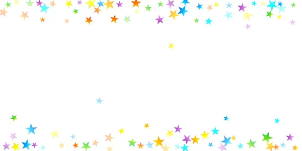 Райнбоу Конфетти Карнавальный Шаблон Красочная Звезда Падает Прекрасная Праздничная Вечеринка — стоковый вектор
