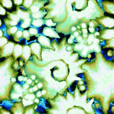 Pastel ıslak ve pürüzsüz boya deseni. Suluboya karışık akış noktaları, noktalar, yırtık kenarlar. Tekstil, yüzey, moda, mayo ve modern tasarım için bitmeyen tekrarlanan soyut arkaplan.