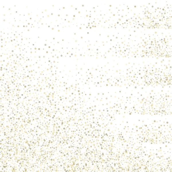 Gold Glitter Stars Lujo Confetti Brillante Pequeño Brillo Disperso Brillo — Vector de stock