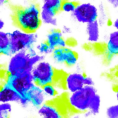 Suluboya Karışık Akan Noktalar, Noktalar, Yırtık Kenarlar. Pastel yumuşak soluk benekler, Ikat. Tie Dye, Batik. Bitmek bilmeyen tekrarlayan süs. Tekstil, Yüzey, Moda, Mayo, Çamaşır, Kumaş İçin Sanat Arkaplanı.