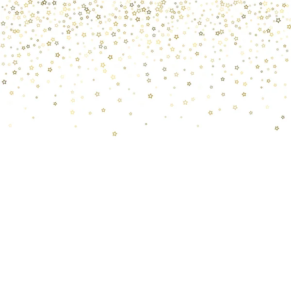 Gold Glitter Stars Lujo Confetti Brillante Pequeño Brillo Disperso Brillo — Vector de stock