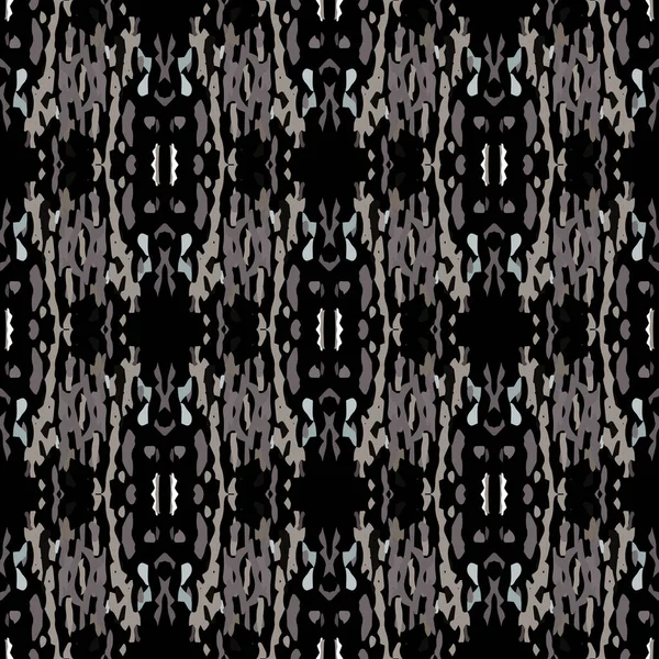 Текстура Краски Shibori Staining Seamless Pattern Геотекстура Ручной Рисунок Чёрно — стоковый вектор