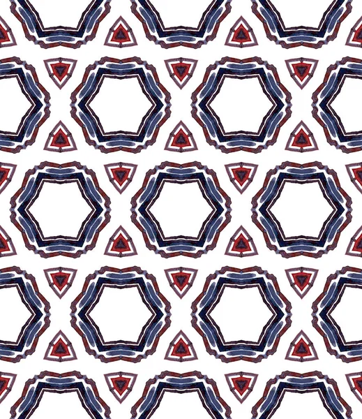 Etnická Textura Ručně Malované Talavera Azulejos Portugal Turkish Seamless Pattern — Stock fotografie