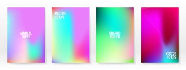 Asgari Poster. Pastel Soft. Gökkuşağı Gradyan Kümesi. Grafik Renk Arkaplanı. Bulanık ağ dokusu. Vektör Modern Banner. Soyut Parlak Duvar Kağıdı. Gradyan Teknoloji Kapağı. Mobil Şablon Tasarımı.