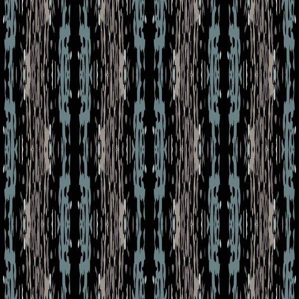 絵を描く シームレスなパターンを維持する 地理的テクスチャ 手描き ブラックグレー部族ネイティブ現代の布 幾何学的幾何学的タイ染料パターン — ストックベクタ
