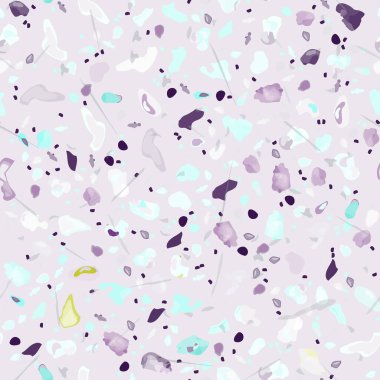 Terrazzo Doku Vektörü. Döşemesi olmayan desen. Zemin Granit desenli. Taş, Kaya, Mermer Tekstil Arkaplanı. Doğal Pavement, Mozaik Şablonu. Kuvars, Çakıl Taşı. İç Dekorasyon Tasarımı.