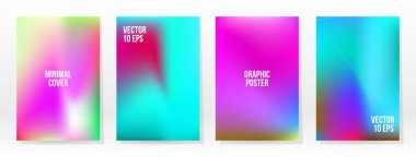 Asgari Poster. Pastel Soft. Gökkuşağı Gradyan Kümesi. Grafik Renk Arkaplanı. Bulanık ağ dokusu. Vektör Modern Banner. Soyut Parlak Duvar Kağıdı. Gradyan Teknoloji Kapağı. Mobil Şablon Tasarımı.