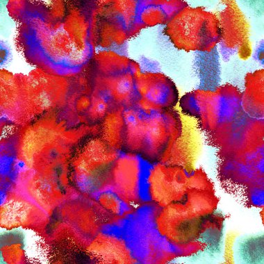 Shibori boyası. Boho Suluboya Moda. Kravat boyası, el çizimi, boya dokusu. Shibori Sonsuz Tekrarlayan Süs. Tekstil, Yüzey, Moda, Mayo, Çamaşır, Kumaş İçin Sanat Arkaplanı.