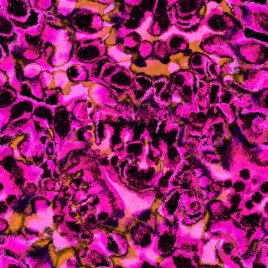 Suluboya el boyası kusursuz desen. Benekler, noktalar ve yırtık kenarlarla karıştırılmış illüstrasyon. Modern soyut arka plan. Tekstil, yüzey, moda, mayo tasarımı için sonu gelmeyen gerçeküstü desen.