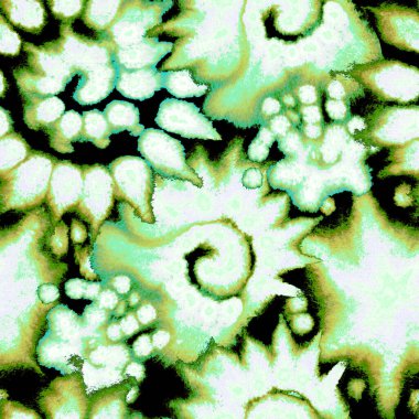 Suluboya el boyası kusursuz desen. Benekler, noktalar ve yırtık kenarlarla karıştırılmış illüstrasyon. Modern soyut arka plan. Tekstil, yüzey, moda, mayo tasarımı için sonu gelmeyen gerçeküstü desen.