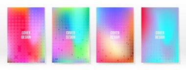 Asgari Poster. Pastel Soft. Gökkuşağı Gradyan Kümesi. Grafik Renk Arkaplanı. Bulanık ağ dokusu. Vektör Modern Banner. Soyut Parlak Duvar Kağıdı. Gradyan Teknoloji Kapağı. Mobil Şablon Tasarımı.