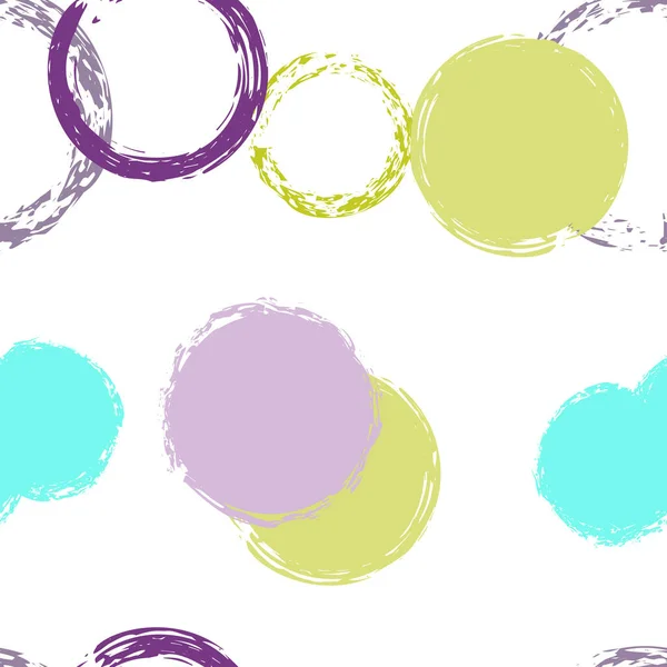 Polka Dot Modèle Sans Couture Vecteur Texture Ornement Coloré Blanc — Image vectorielle