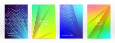 Asgari Poster. Pastel Soft. Gökkuşağı Gradyan Kümesi. Grafik Renk Arkaplanı. Bulanık ağ dokusu. Vektör Modern Banner. Soyut Parlak Duvar Kağıdı. Gradyan Teknoloji Kapağı. Mobil Şablon Tasarımı.