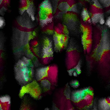 Gerçeküstü Düzen. Suluboya El Boyalı. Tekstil boyası, Batik. El çizimi, boya deseni süsü. Tekstil, Yüzey, Moda, Mayo, Çamaşır, Kumaş İçin Sanat Arkaplanı.