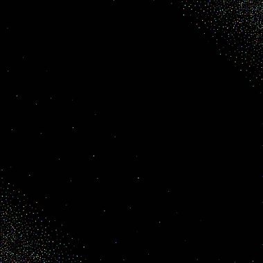 Parıldayan Parıldayan Yıldızlar. Holografik Parıltı Düşen Konfeti. Rainbow Sprocket, Shiny Little, Balls, Circles. Rastgele Düşen Kara Arkaplan. Yeni Yıl Dağılmış Noel Vektörü illüstrasyonu.