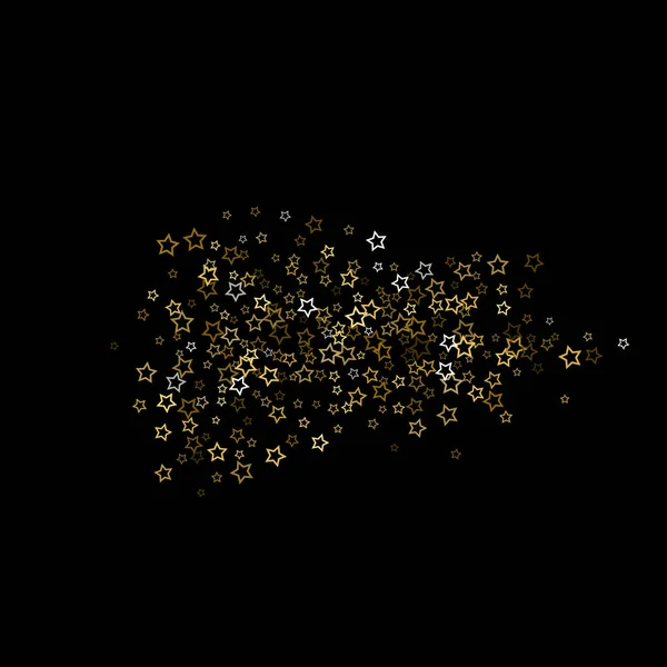 Gold Glitter Stars Confetti Luxo Brilhante Pouco Brilho Espalhado Brilho — Vetor de Stock