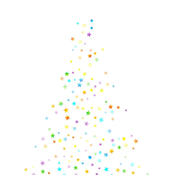 Confettis Festifs Arc Ciel Modèle Carnaval Chute Étoile Colorée Belle — Image vectorielle