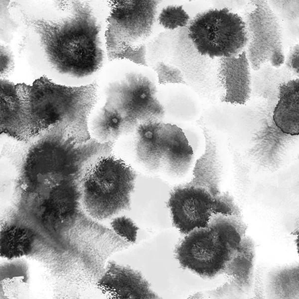 Neskutečný Psychedelický Mokrý Nátěr Dekorativní Textura Black White Gray Spots — Stock fotografie