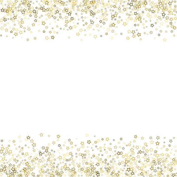 Goldglitzernde Sterne Luxus Glänzende Konfetti Verstreut Wenig Funkeln Blitz Leuchtet — Stockvektor