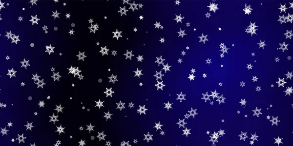 Falling Snowflakes Nahtloses Muster Illustration Mit Fliegendem Schnee Frost Schneefall — Stockvektor