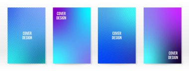 Asgari Poster. Pastel Soft. Mavi Gradyan Seti. Grafik Renk Arkaplanı. Bulanık ağ dokusu. Vektör Modern Banner. Soyut Parlak Duvar Kağıdı. Gradyan Teknoloji Kapağı. Mavi Mobil Şablon Tasarımı.