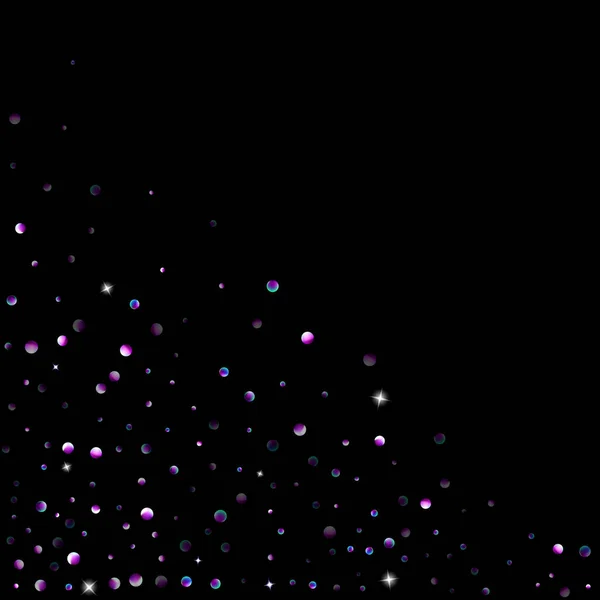 Purple Glitter Elements Stars Shiny Confetti Scattered Little Sparkling Flashing — Stock Vector