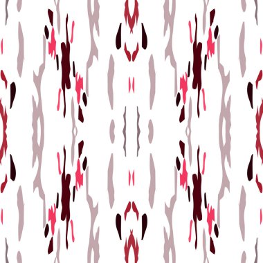 Benekler, Ikat. Tie Dye, Batik. Süs. Suluboya yüzeyi. Bitmek bilmeyen boyama. Kırmızı Kestane Kabilesi Yazlık Ev Dekoru. Grafiksel Organik Ikat Mozaiği.