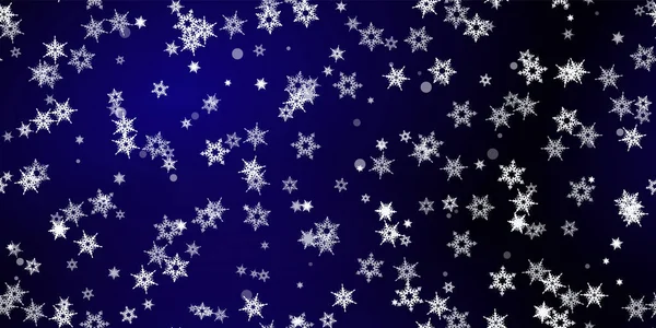 Падіння Сніжинки Безшовний Візерунок Ілюстрація Літаючим Снігом Морозом Снігопадами Зимовий — стоковий вектор