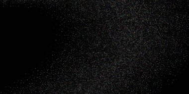 Parıldayan Parıldayan Yıldızlar. Holografik Parıltı Düşen Konfeti. Rainbow Sprocket, Shiny Little, Balls, Circles. Rastgele Düşen Kara Arkaplan. Yeni Yıl Dağılmış Noel Vektörü illüstrasyonu.