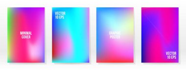Asgari Poster. Pastel Soft. Gökkuşağı Gradyan Kümesi. Grafik Renk Arkaplanı. Bulanık ağ dokusu. Vektör Modern Banner. Soyut Parlak Duvar Kağıdı. Gradyan Teknoloji Kapağı. Mobil Şablon Tasarımı.