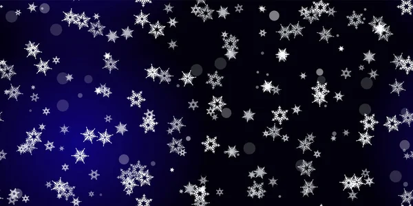 Falling Snowflakes Nahtloses Muster Illustration Mit Fliegendem Schnee Frost Schneefall — Stockvektor