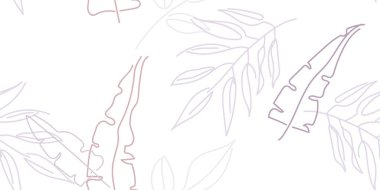 Tropik Yaprak. Modern Motif. Pastel Bir Çizgi Çizimi. Orman baskısı. Yeşillik Yazı Kusursuz Düzen. Yeşillik Vektörü Arkaplanı. Sanatsal Botanik Yüzey. Moda için soyut bitki dokusu