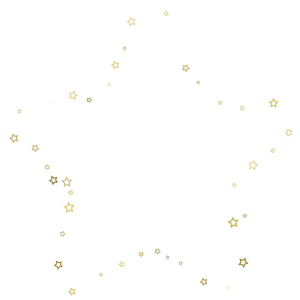 金光闪闪的星星奢华的Shiny Confetti 飞溅的小火花 闪烁着银光元素随机魔法微光 金色星落在白色的背景上 圣诞矢量图解 — 图库矢量图片